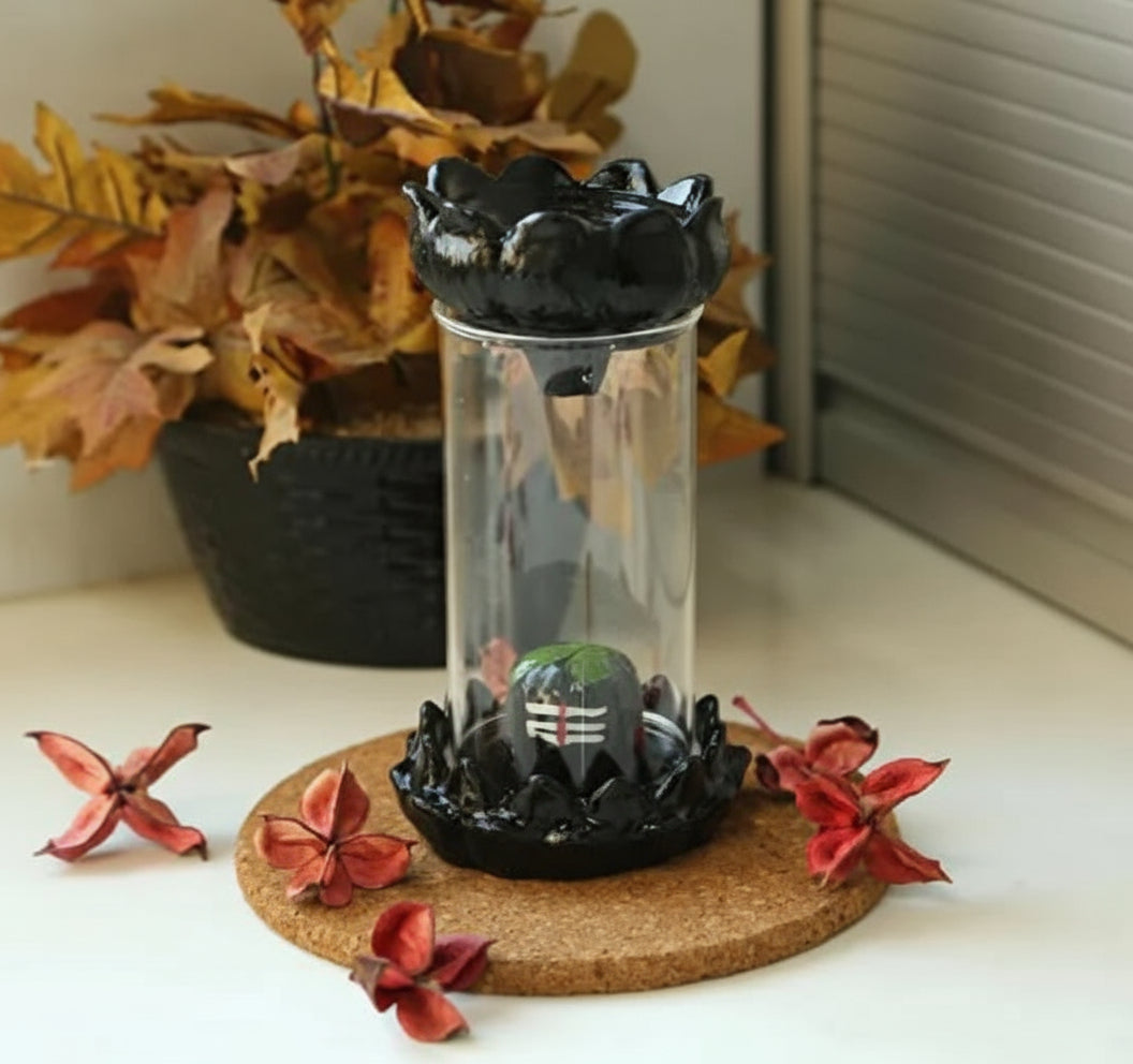Shivlinga Smoke Backflow Decorative Polyresin Incense Holder with 20 Back Flow Incense Cone